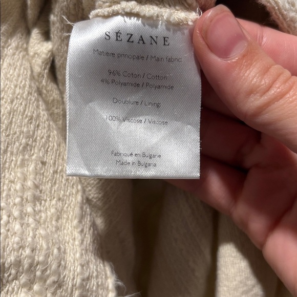 SEZANE Thaia midi button down skirt with belt - Picture 4 of 7